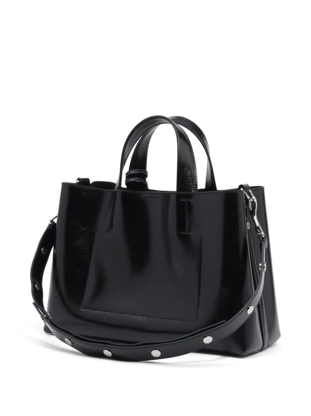 BIMBA Y LOLA large Chihuahua tote bag black leather Zwart