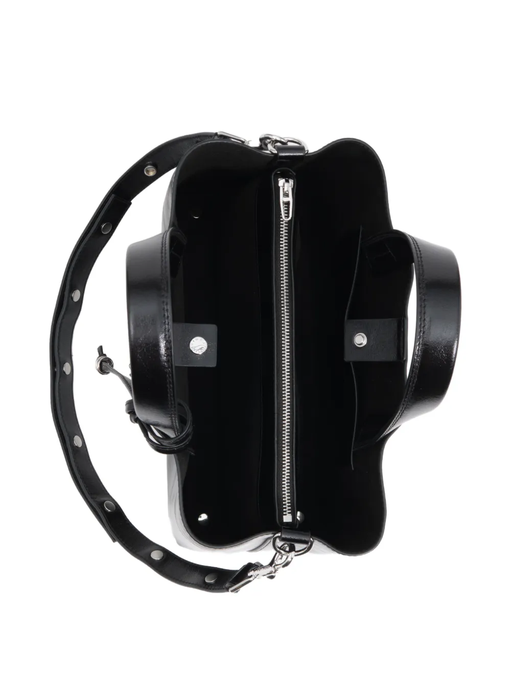 BIMBA Y LOLA large Chihuahua tote bag black leather Zwart