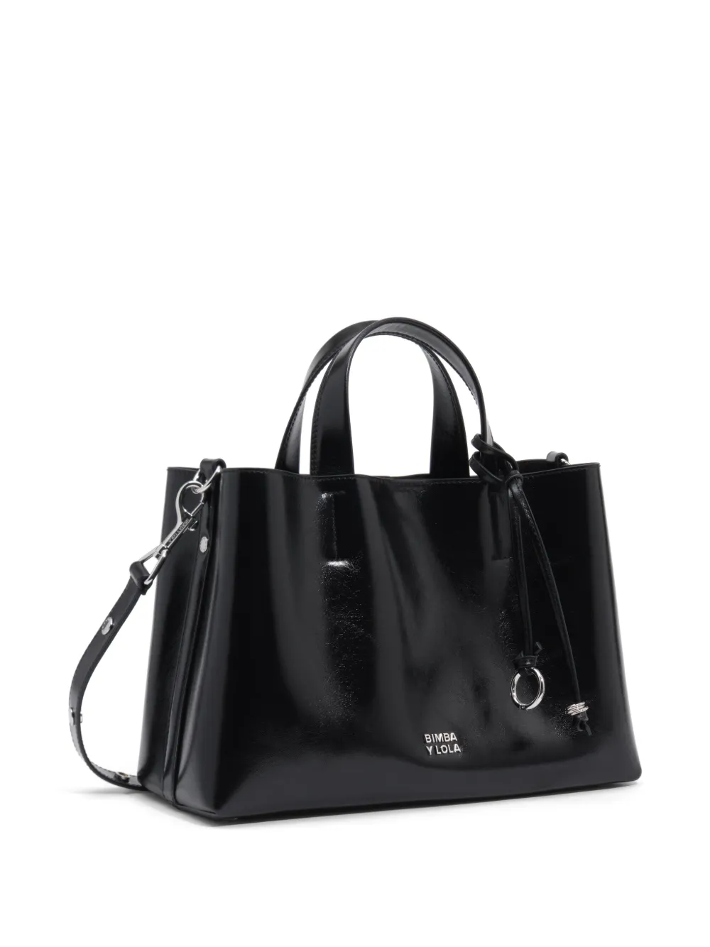 BIMBA Y LOLA large Chihuahua tote bag black leather