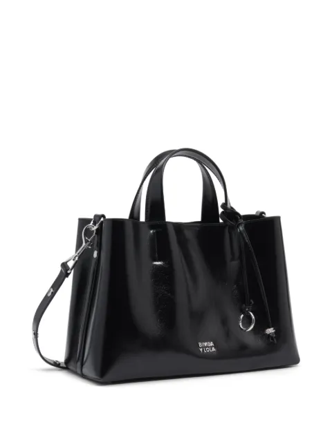BIMBA Y LOLA large Chihuahua tote bag black leather
