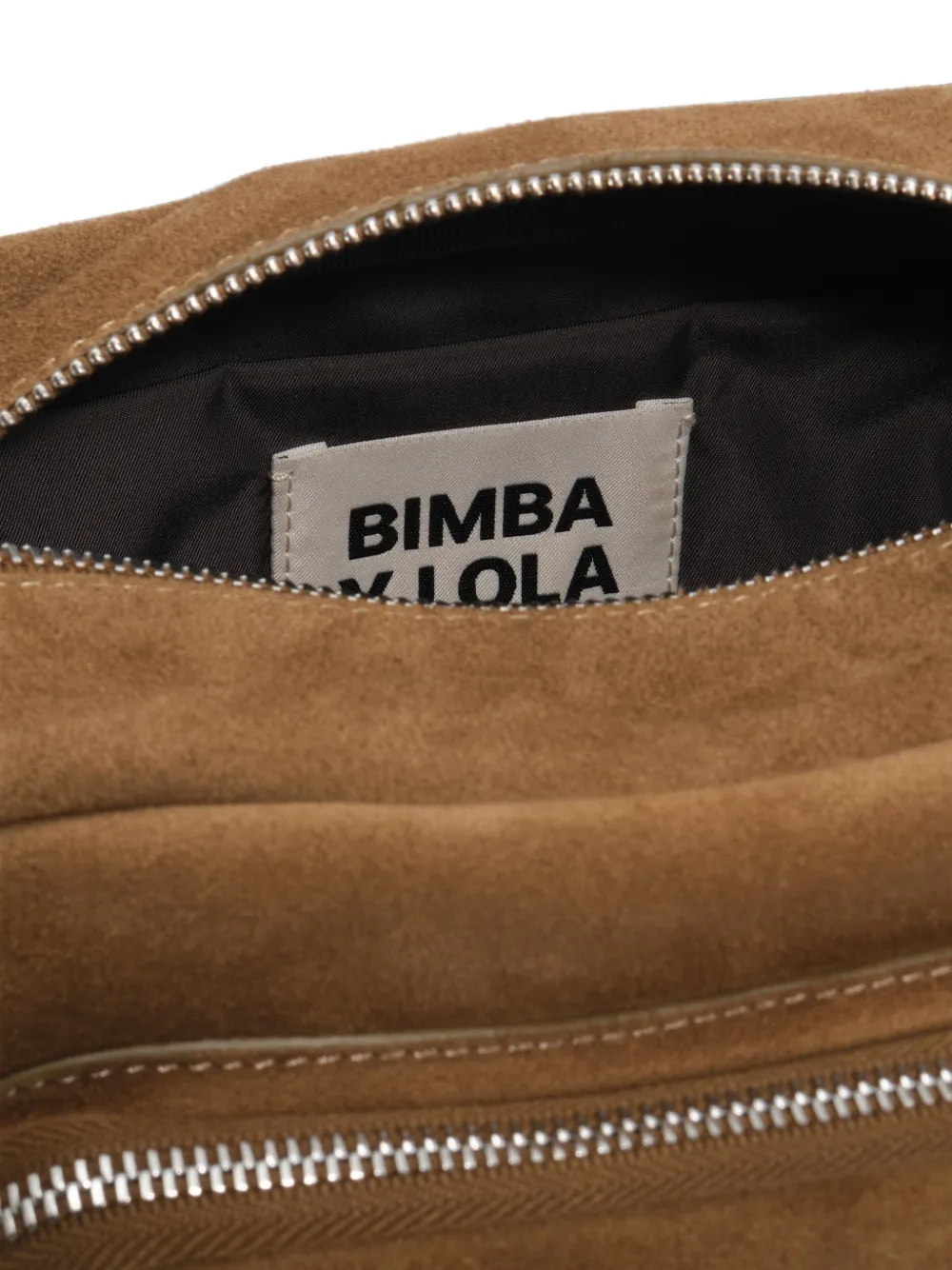 BIMBA Y LOLA Grote Pocket suède crossbodytas Bruin