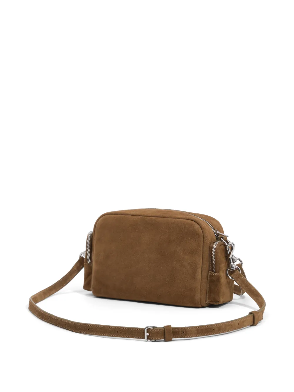 BIMBA Y LOLA Grote Pocket suède crossbodytas Bruin