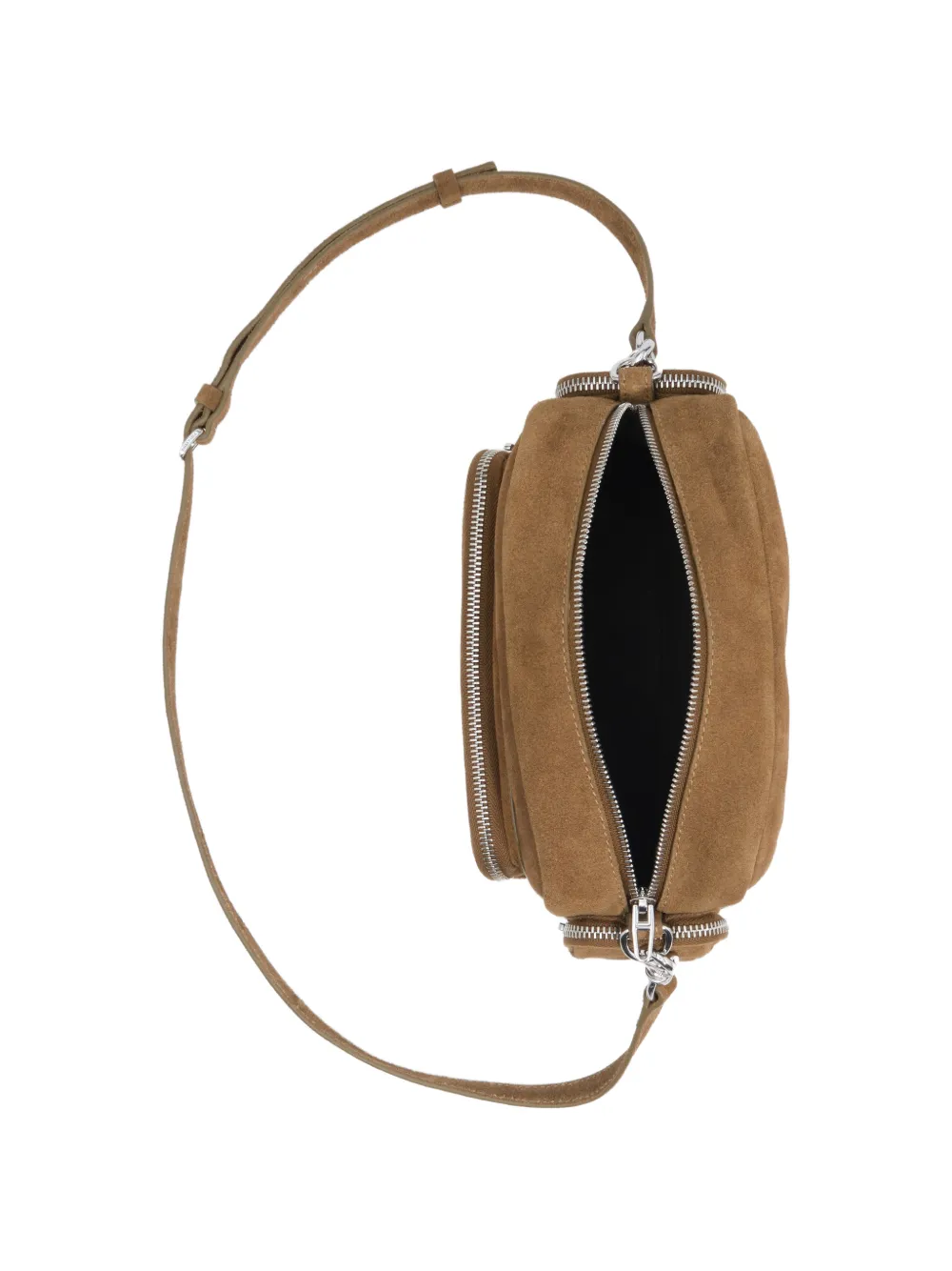 BIMBA Y LOLA Grote Pocket suède crossbodytas Bruin