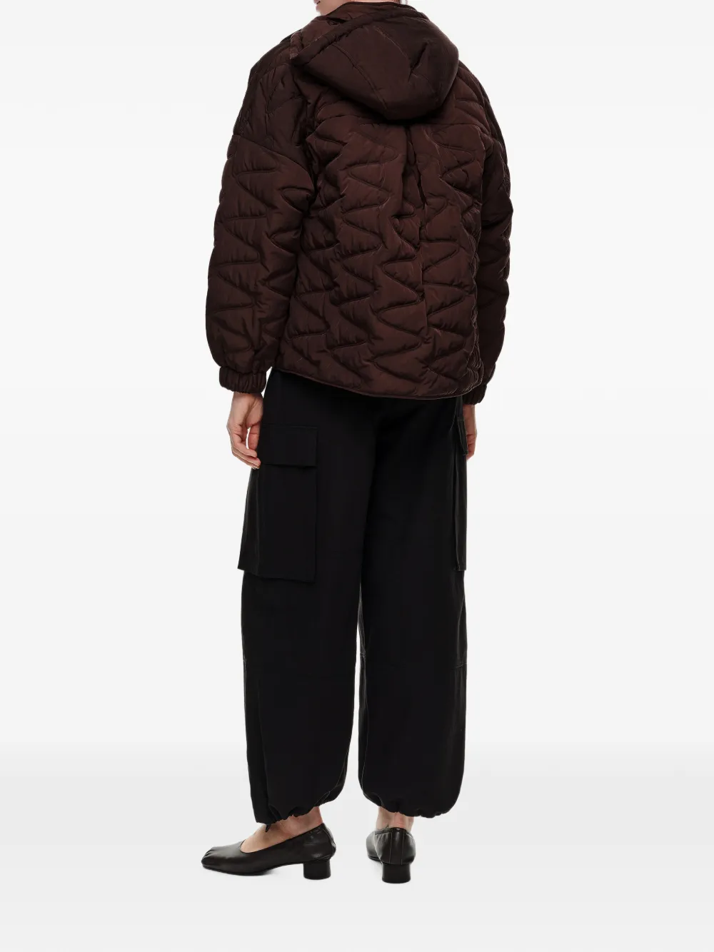 BIMBA Y LOLA Korte gewatteerde trenchcoat met A-lijn Bruin