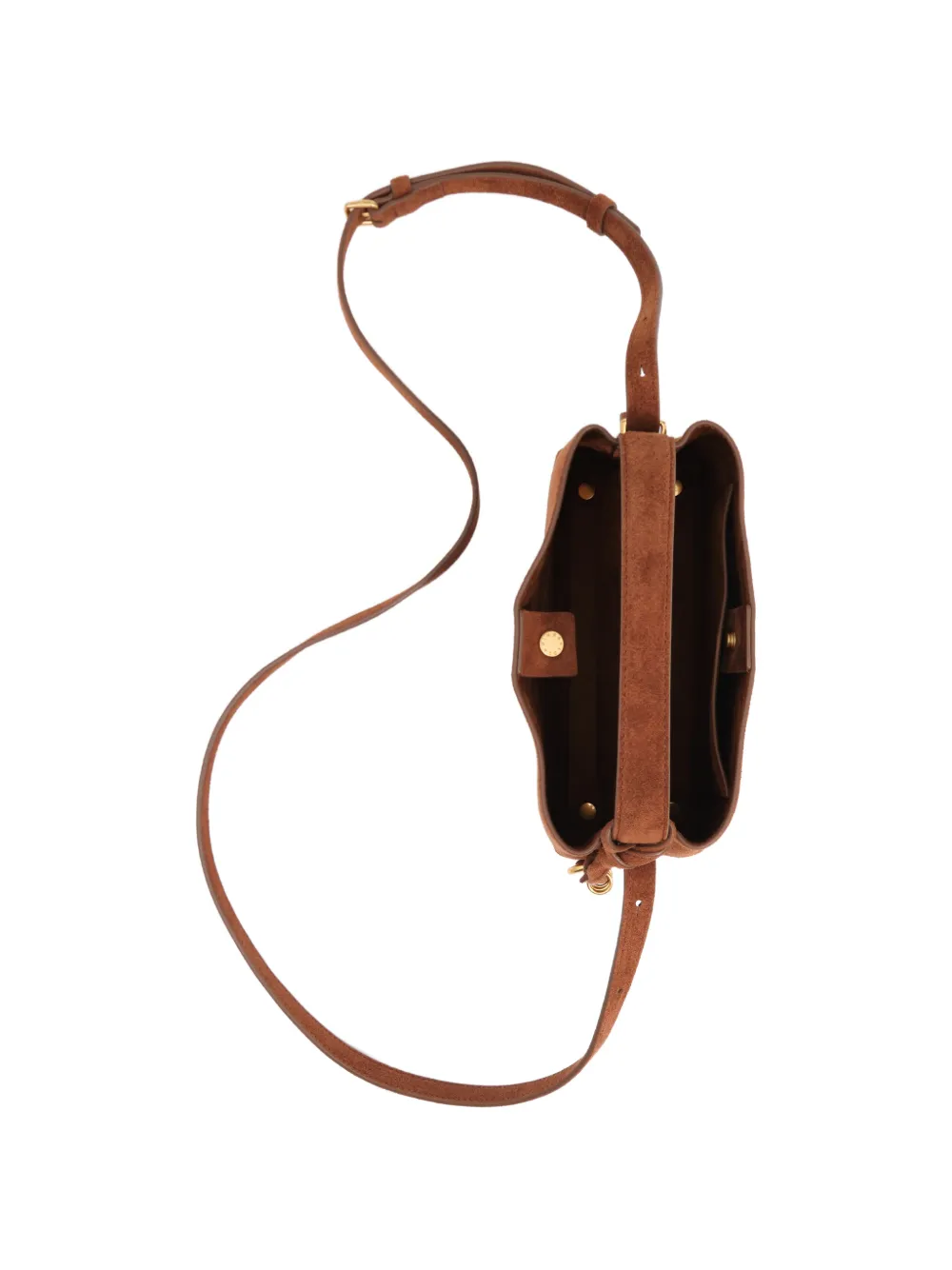 BIMBA Y LOLA Chihuahua leren mini-slouchtas Bruin