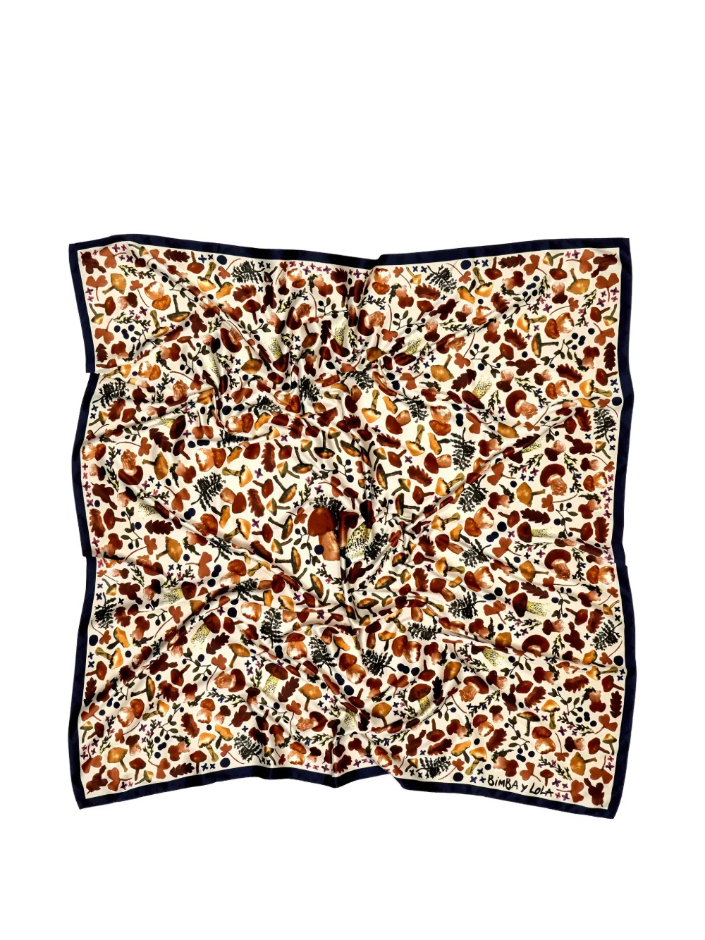 BIMBA Y LOLA Mushroom Kaleidoscope sjaal Beige
