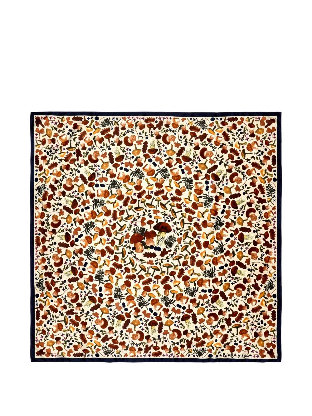 BIMBA Y LOLA sand Mushroom Kaleidoscope scarf