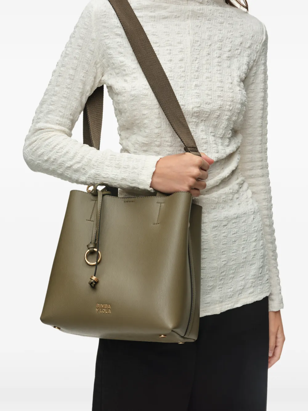 BIMBA Y LOLA Grote Chihuahua leren tas Groen