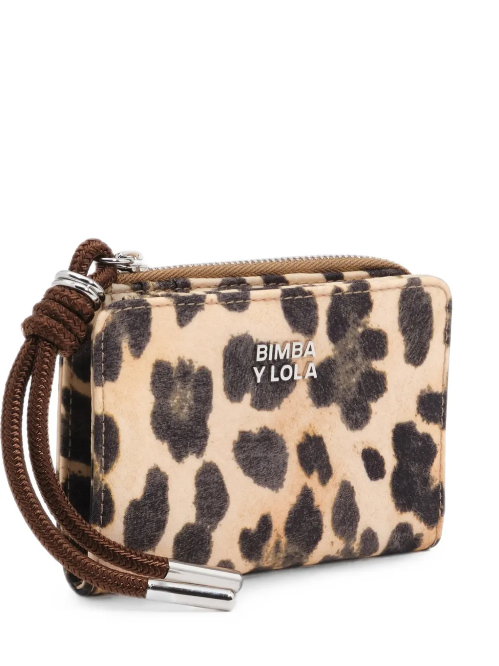 BIMBA Y LOLA Portafoglio compatto in nylon leopardato - Toni neutri