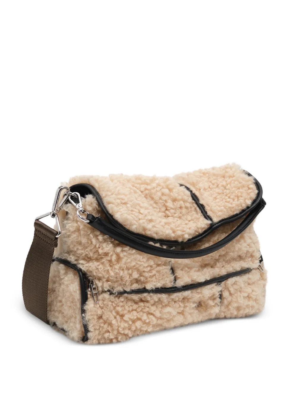 BIMBA Y LOLA large sand fur flap Pocket bag