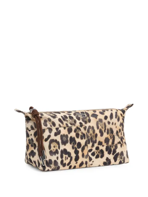 BIMBA Y LOLA stor trapezformet nesser i nylon med naturligt leopardtryk