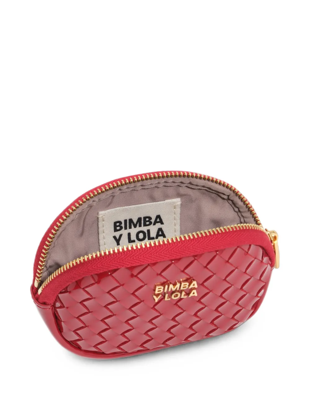BIMBA Y LOLA Gevlochten ovale portemonnee Rood