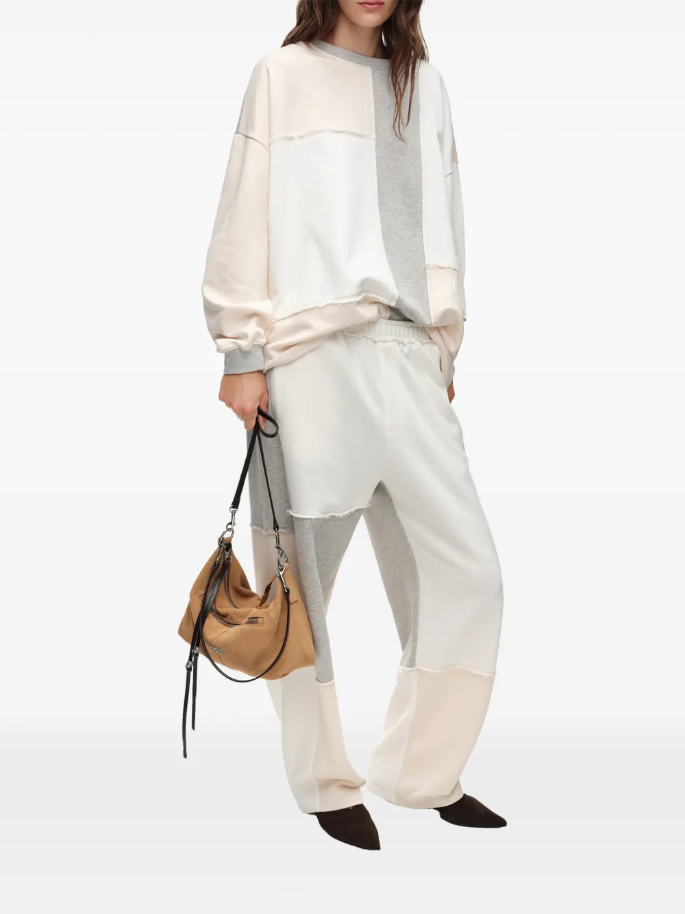 BIMBA Y LOLA Grote Madrid suède tas Beige
