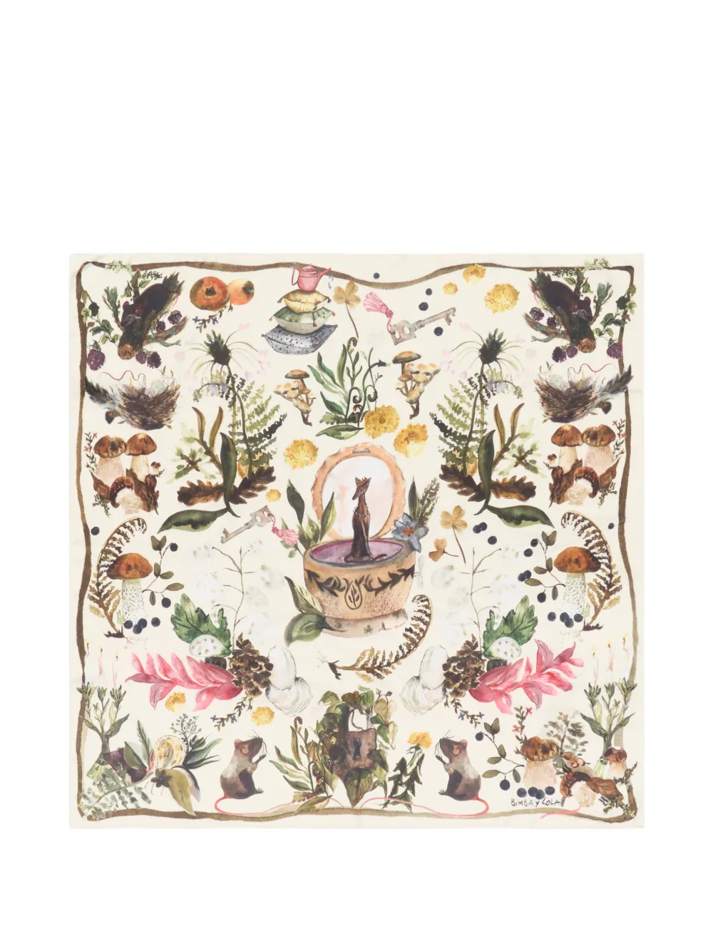 BIMBA Y LOLA Sciarpa Enchanted Garden - Toni neutri