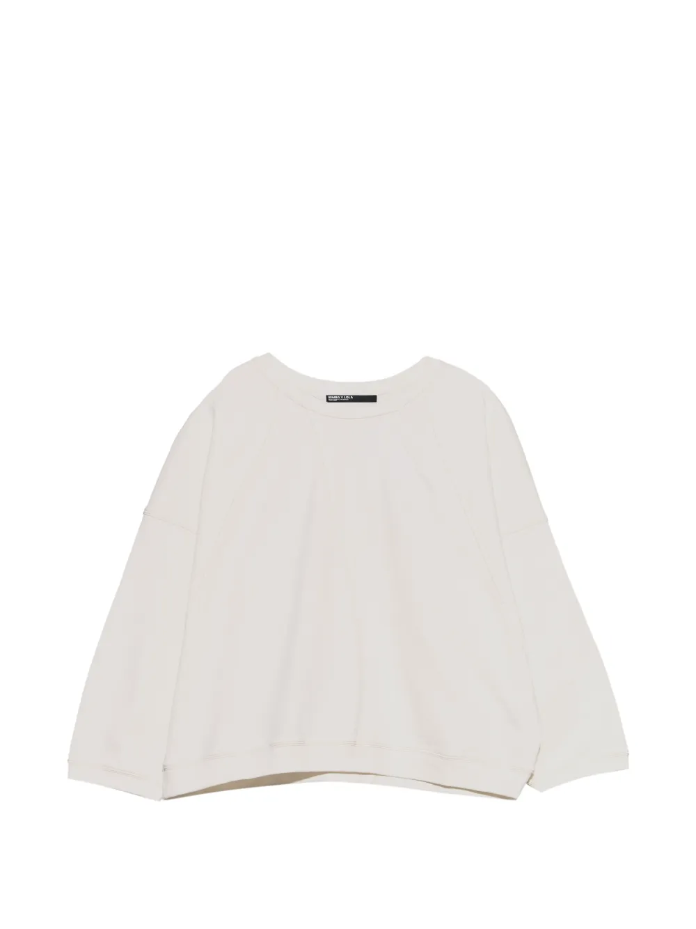 BIMBA Y LOLA sweat droit ivoire avec surpiqûres - Blanc BIMBA Y LOLA sweat droit ivoire avec surpiqûres - Blanc