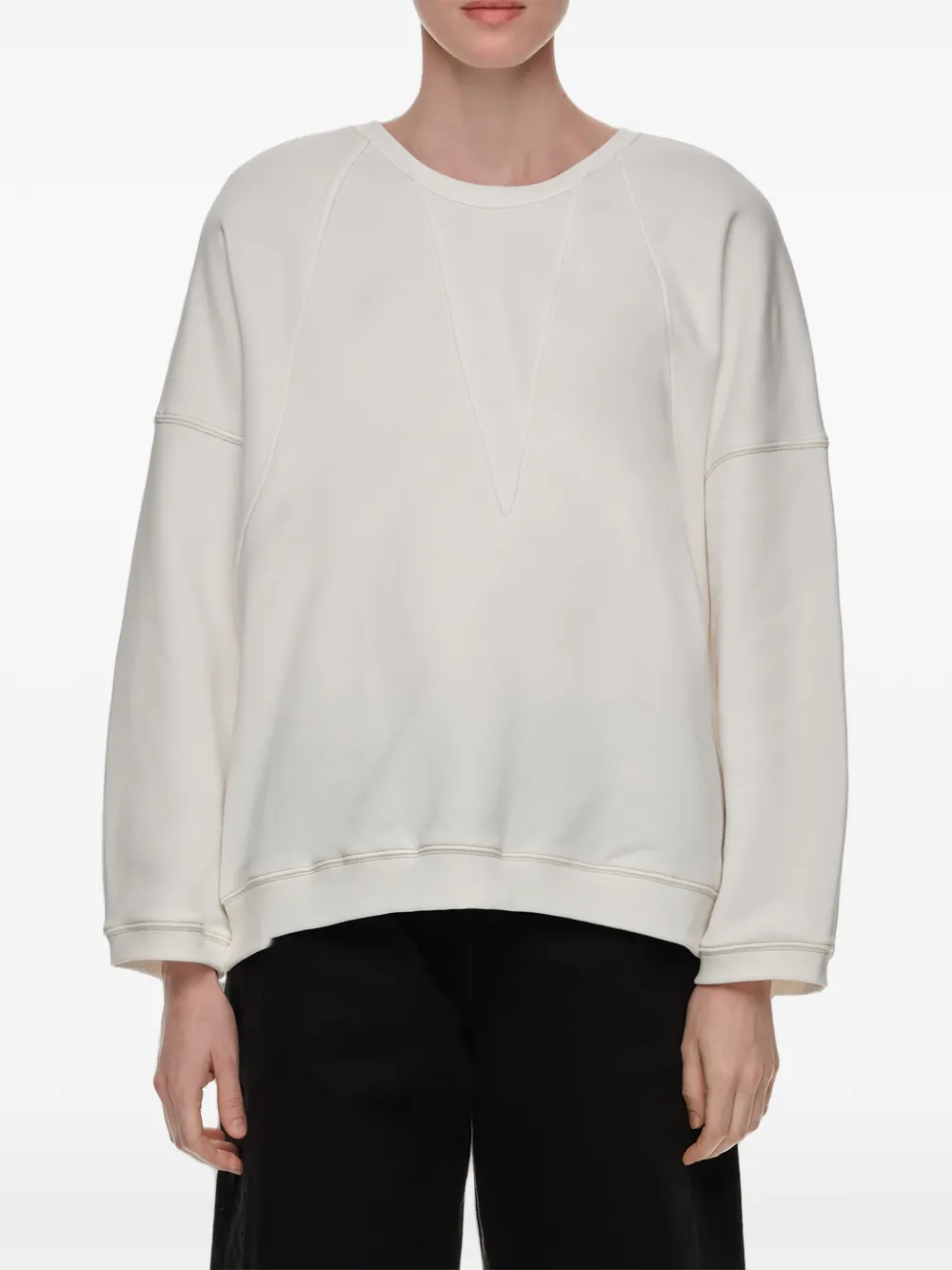 BIMBA Y LOLA Straight sweater met stiksels Wit