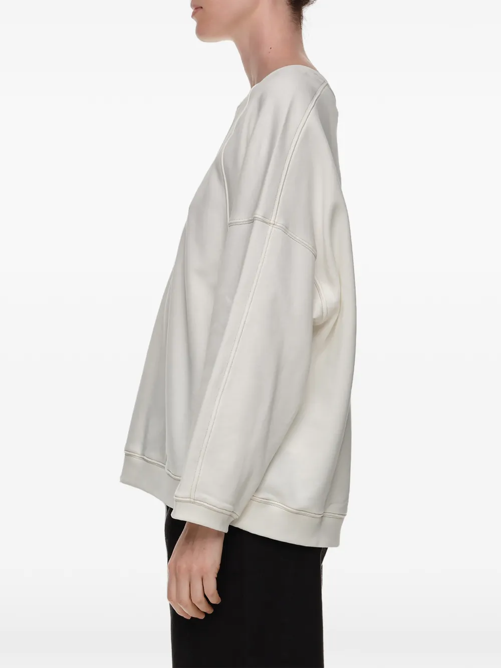 BIMBA Y LOLA Straight sweater met stiksels Wit
