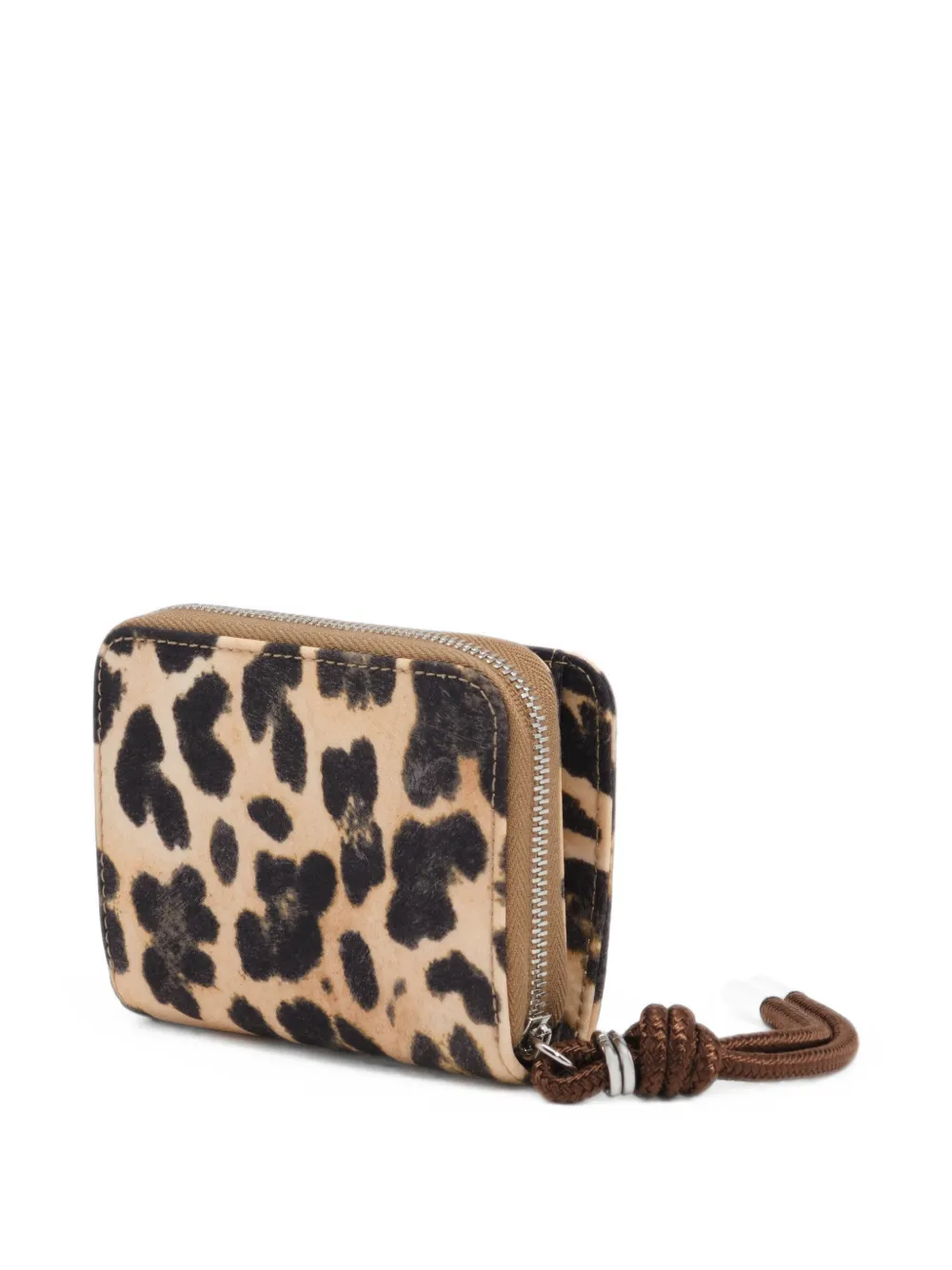BIMBA Y LOLA Portemonnee met klep en luipaard-print Beige