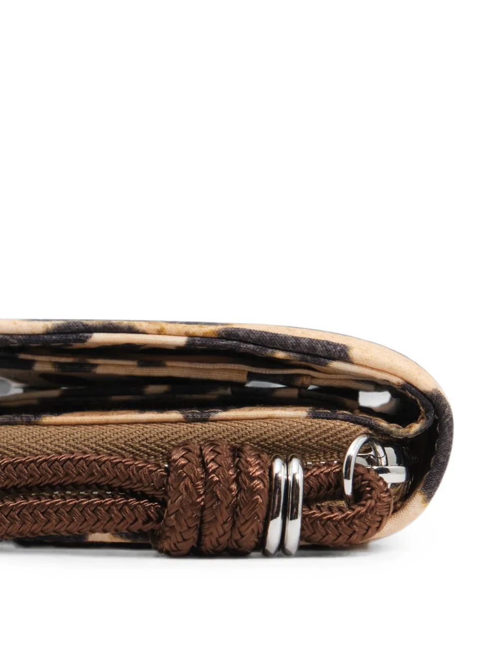 BIMBA Y LOLA Portemonnee met klep en luipaard-print Beige