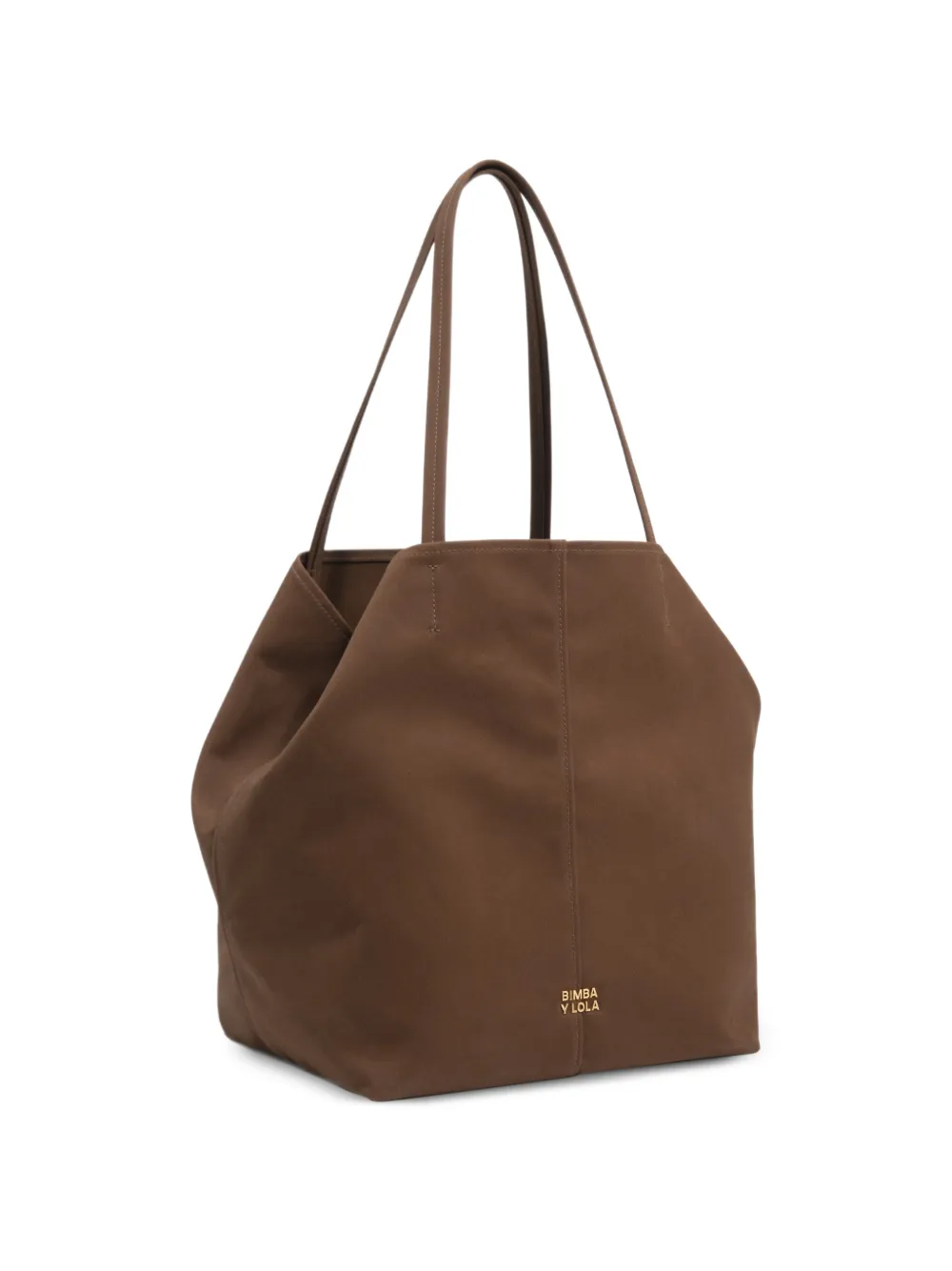 BIMBA Y LOLA grand sac à main en coton kaki foncé - Marron BIMBA Y LOLA grand sac à main en coton kaki foncé - Marron