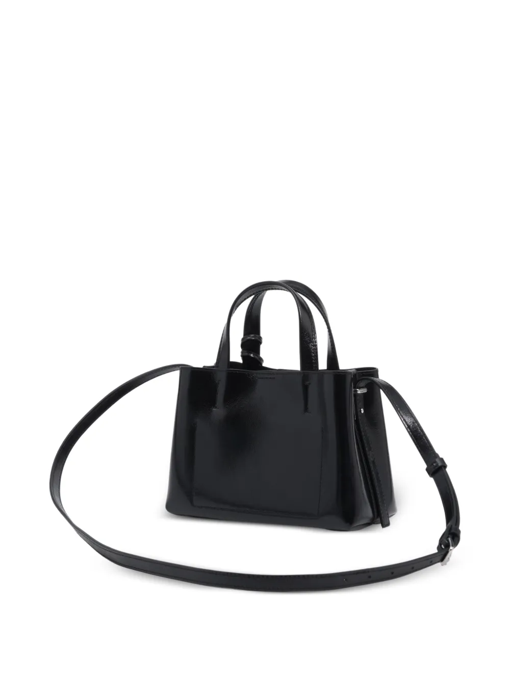 BIMBA Y LOLA Kleine Chihuahua leren shopper Zwart