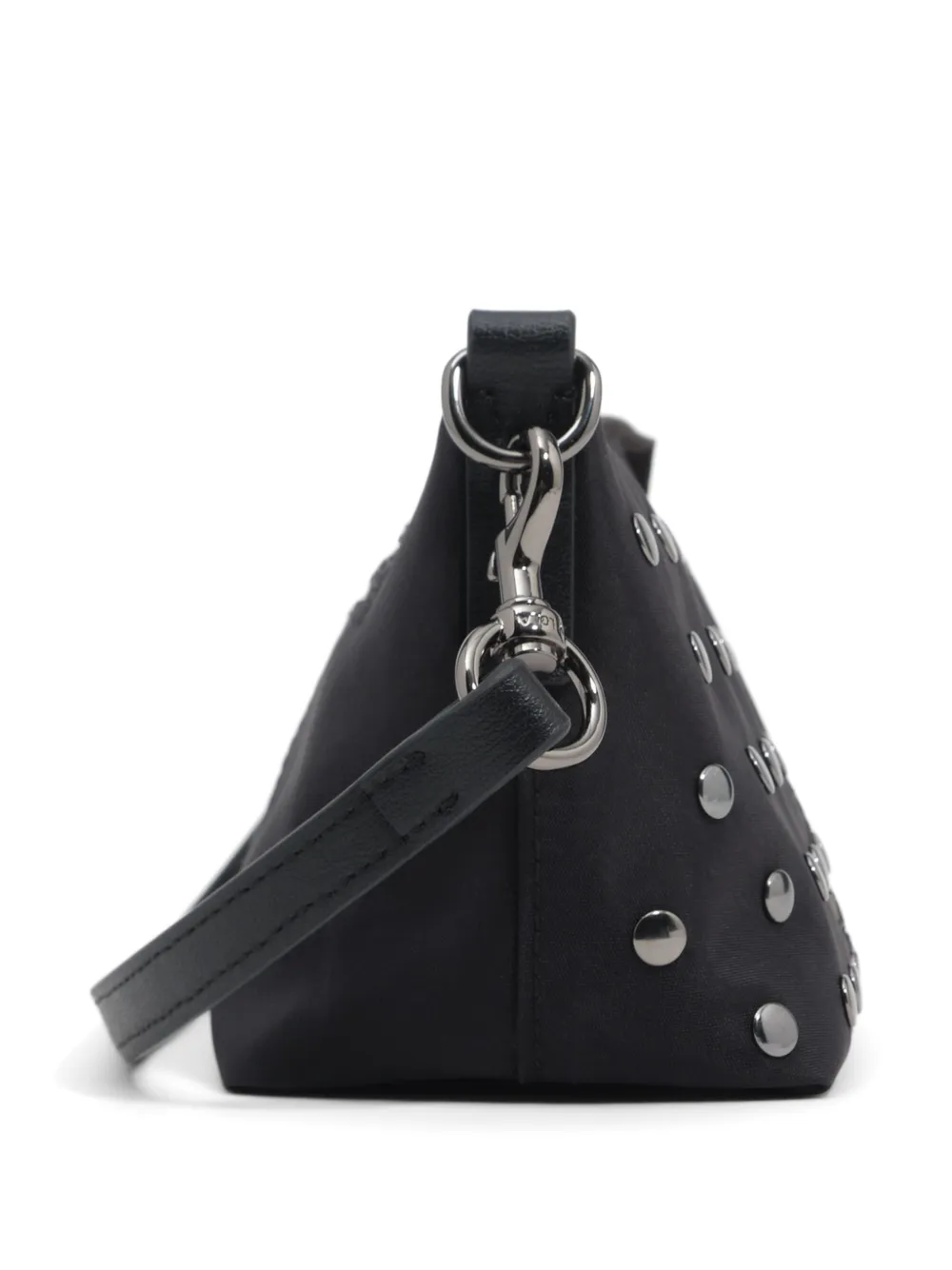 BIMBA Y LOLA Kleine nylon crossbodytas met studs Zwart
