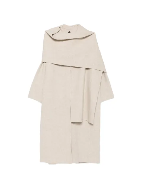 Soeur scarf-detail longline coat