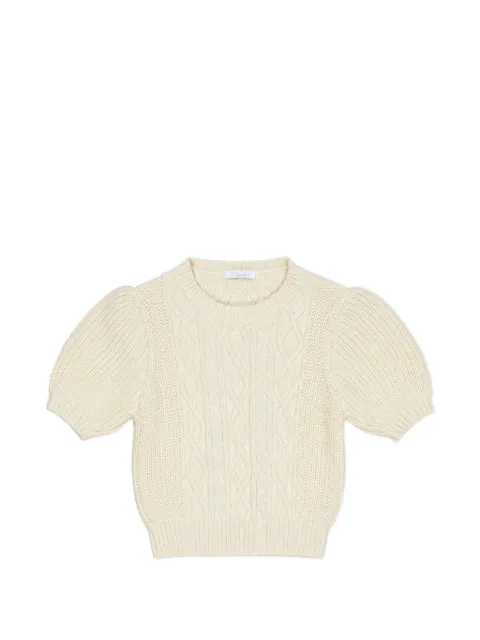 Miss Grant Kids Pullover mit Puffärmeln und Zopfmuster