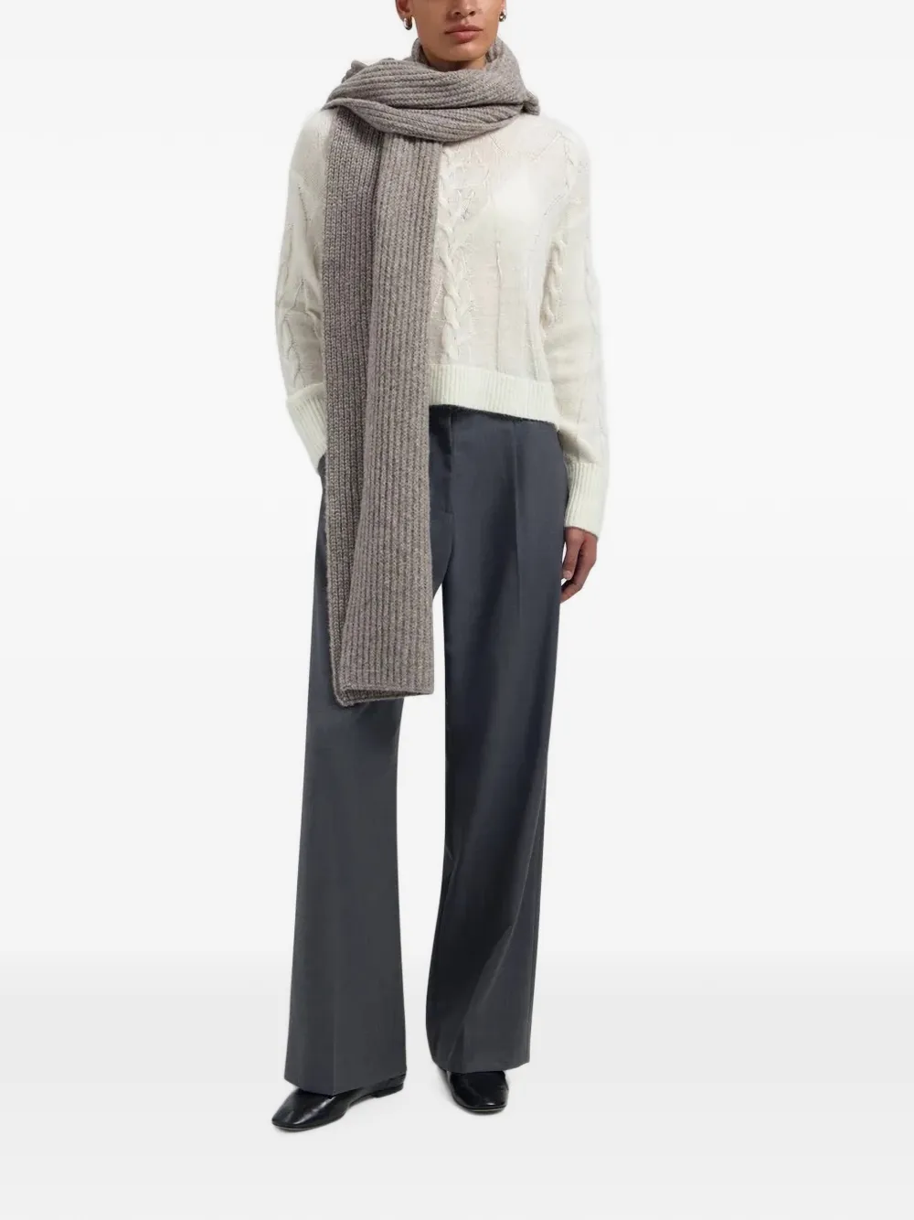 OLAF cable-knit sweater - Bianco