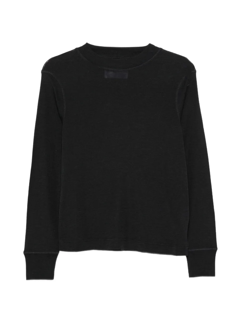 Margaret Howell Langarmshirt mit Rundhalsausschnitt - Schwarz