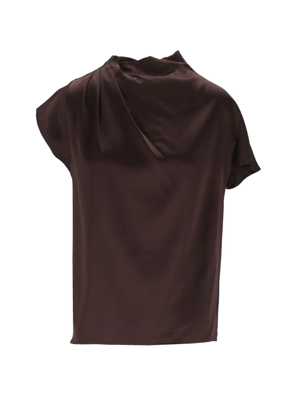 STAUD Davina draped silk-blend top