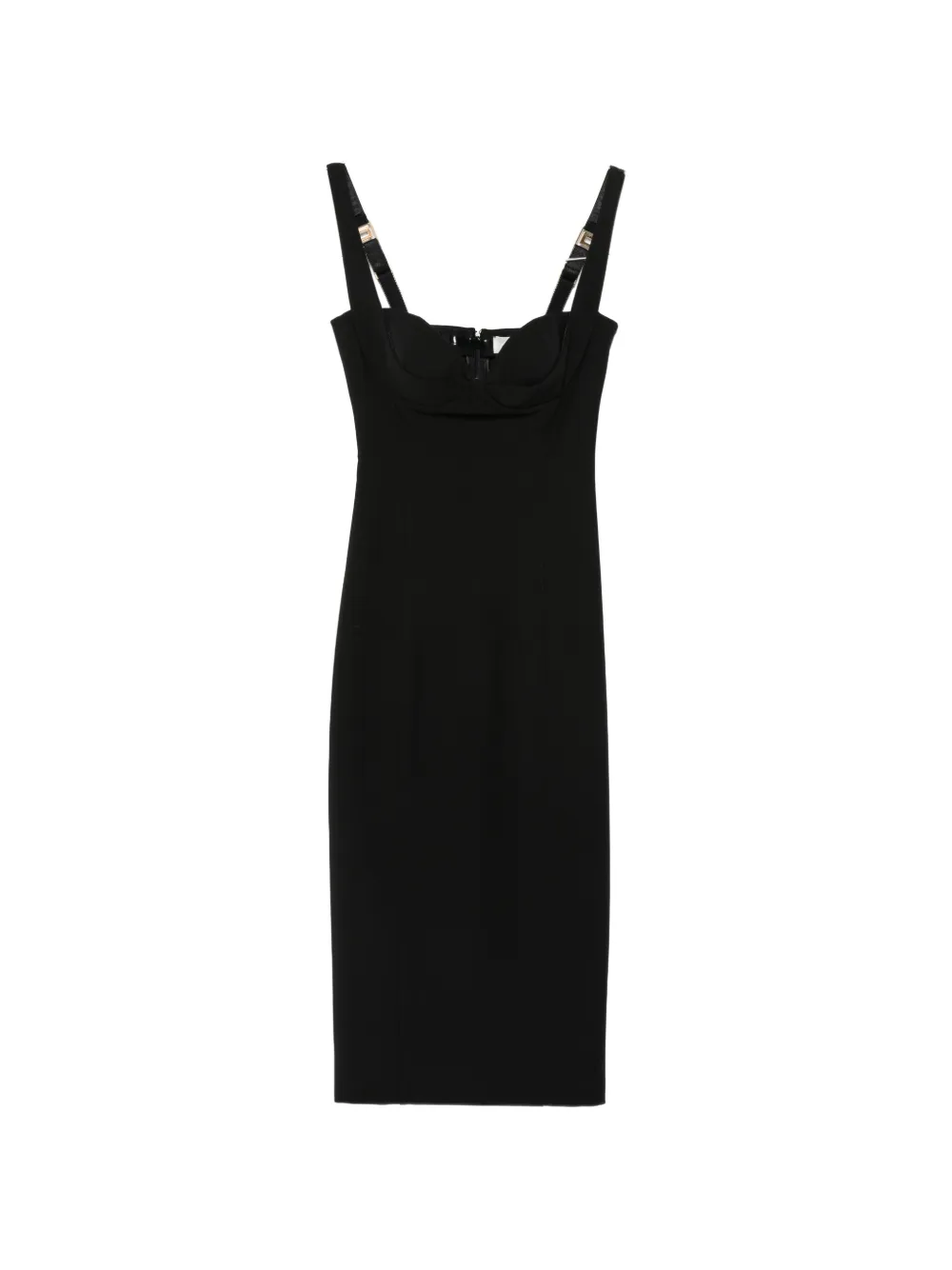Elisabetta Franchi sweetheart-neck sleeveless dress - Nero
