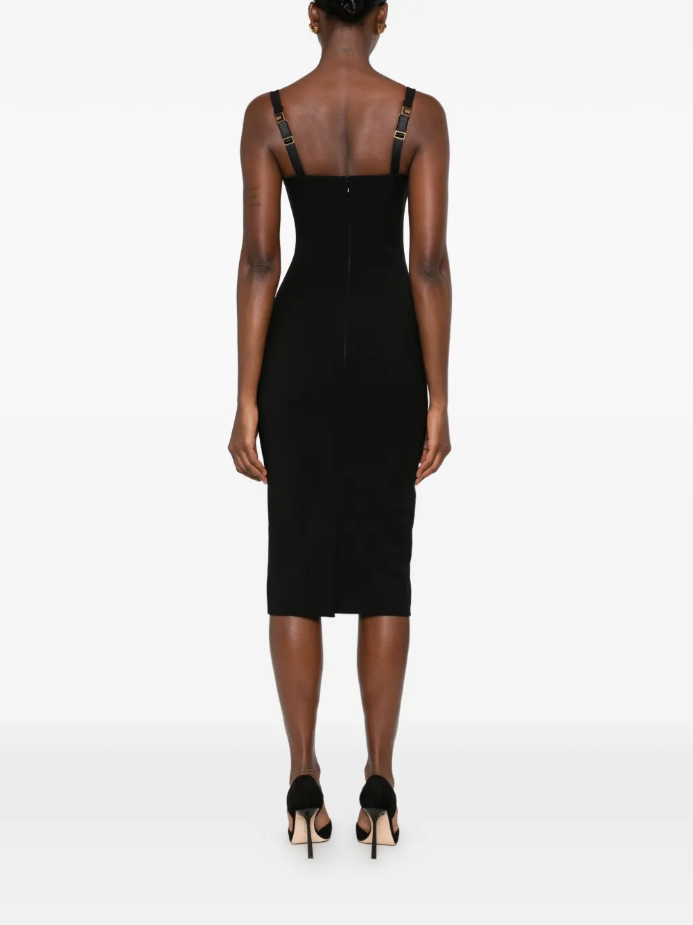 Elisabetta Franchi Jurk met sweetheart hals Zwart
