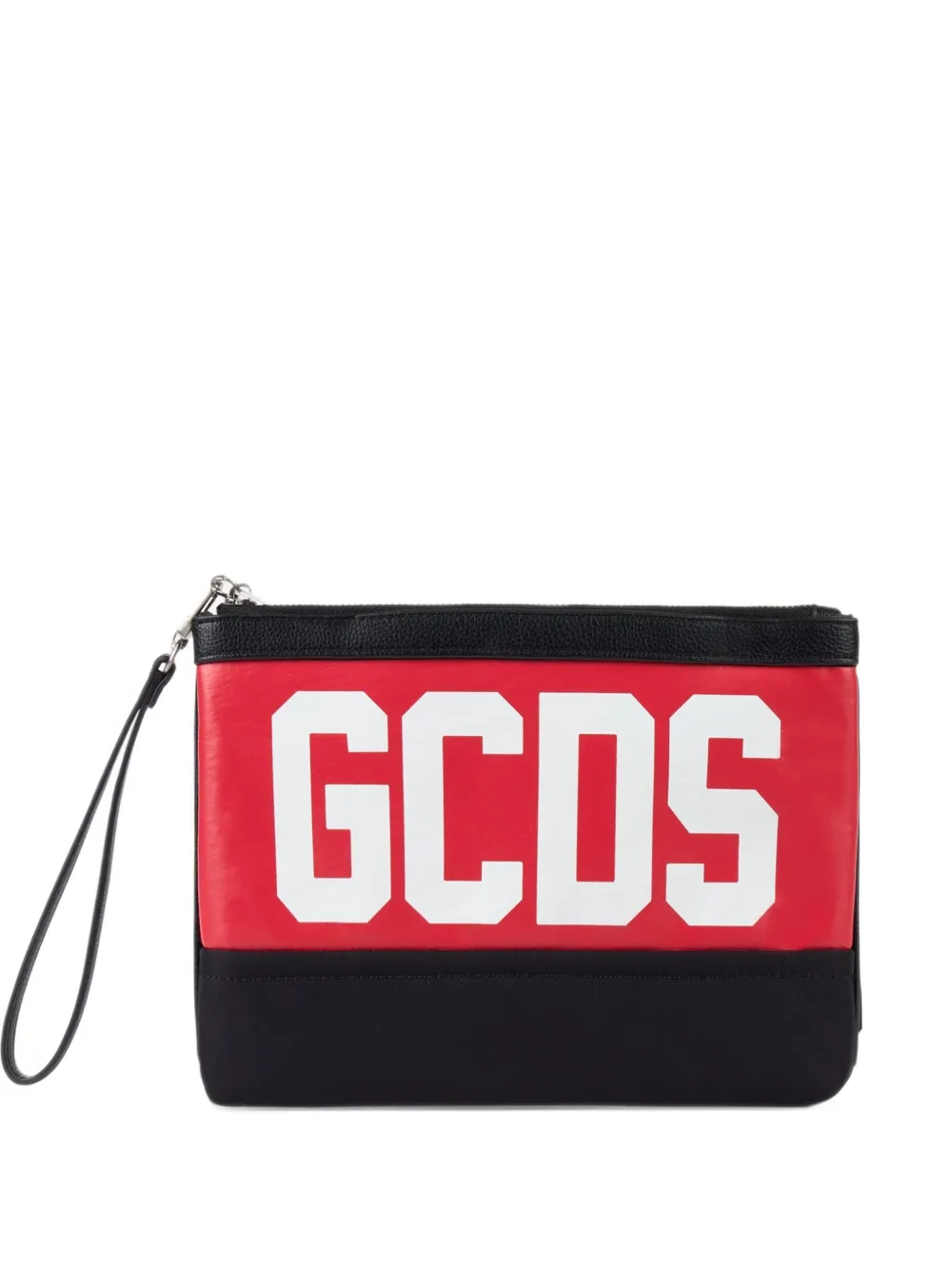 GCDS logo-print pouch bag - Nero