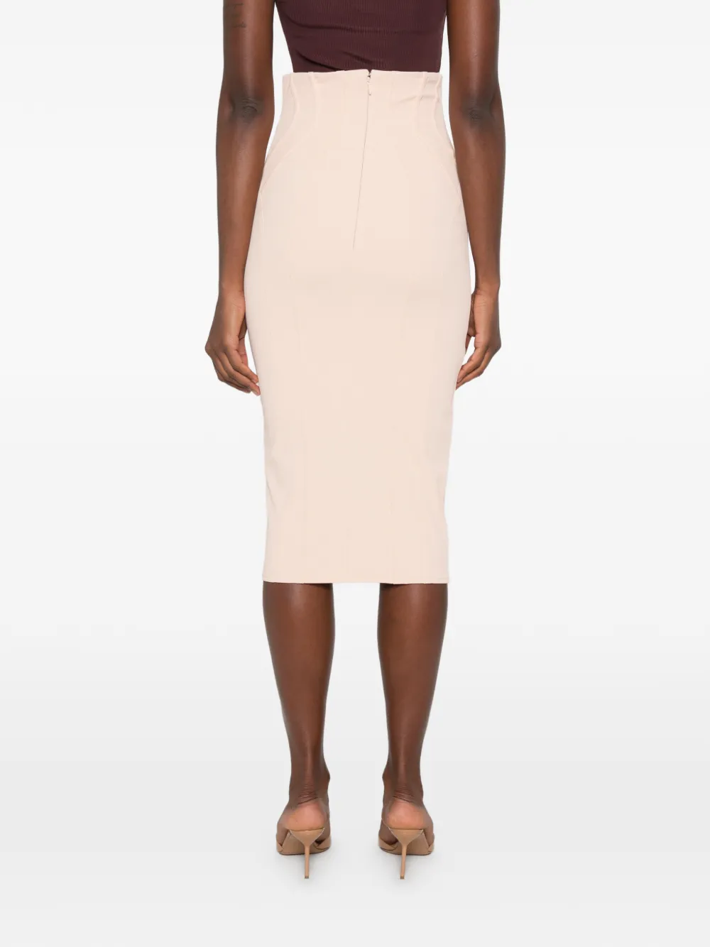 Elisabetta Franchi zip-detail pencil skirt Roze