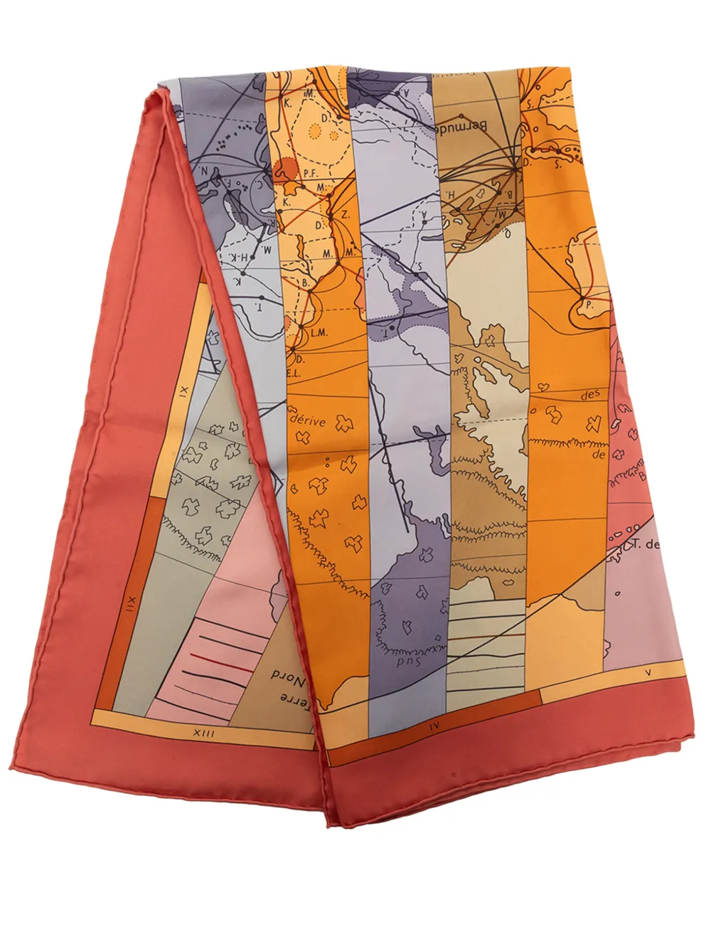 Hermès Pre-Owned 2000-2026 Le Monde Est Vaste Seidenschal 90cm - Mehrfarbig