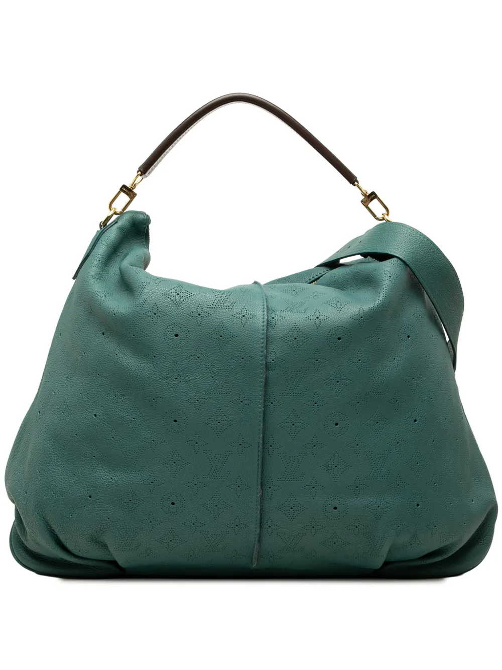 Louis Vuitton Pre-Owned 2012 Monogram Mahina Selene MM Satchel-Tasche - Blau