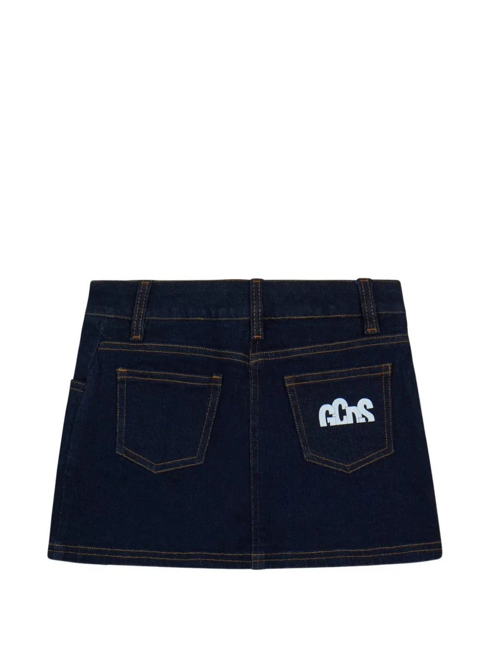 Gcds Kids Spijkerrok met logoprint Blauw