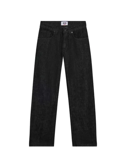 GCDS logo-print straight-leg jeans