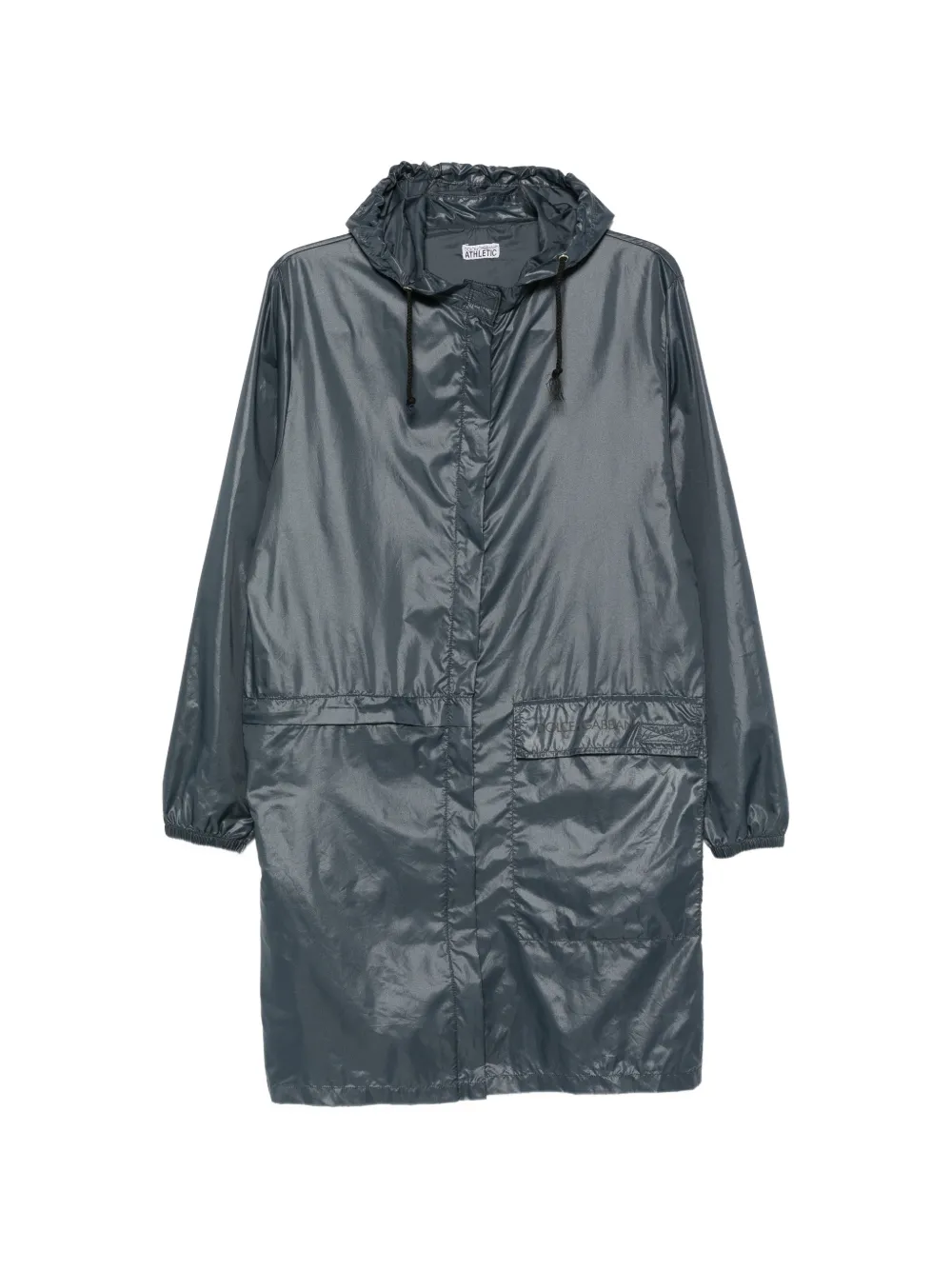 Dolce & Gabbana Pre-Owned 2000s hooded logo-print raincoat – Grey