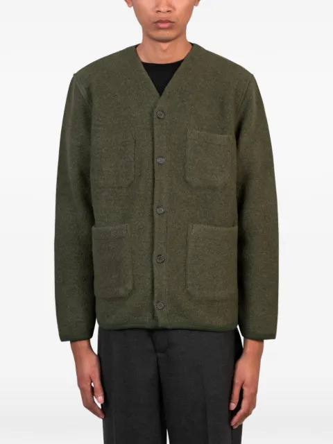 Universal Works button-up patch-pocket cardigan