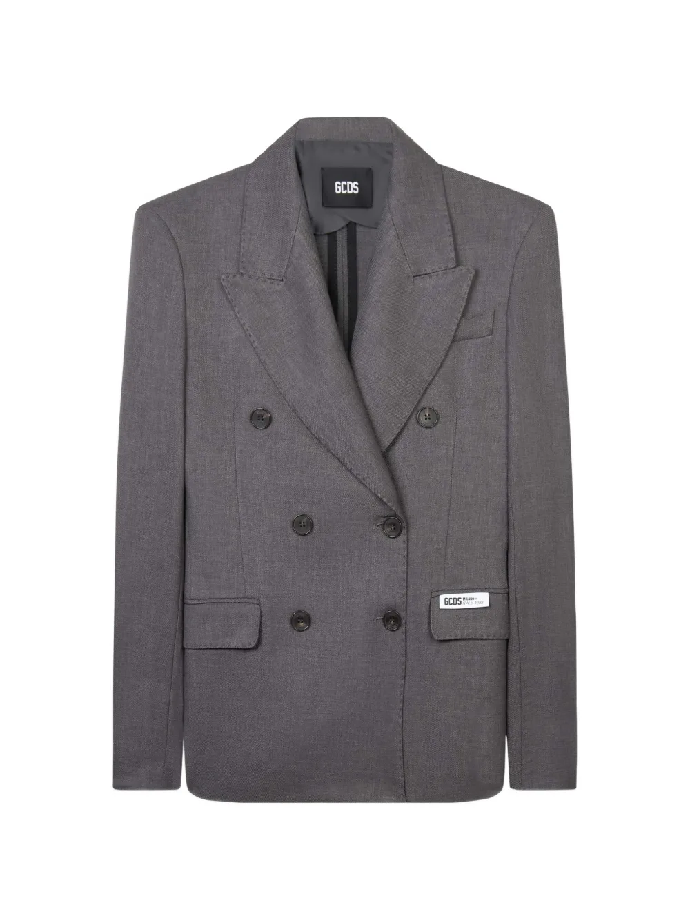 GCDS Blazer doppiopetto con revers a lancia - Grigio