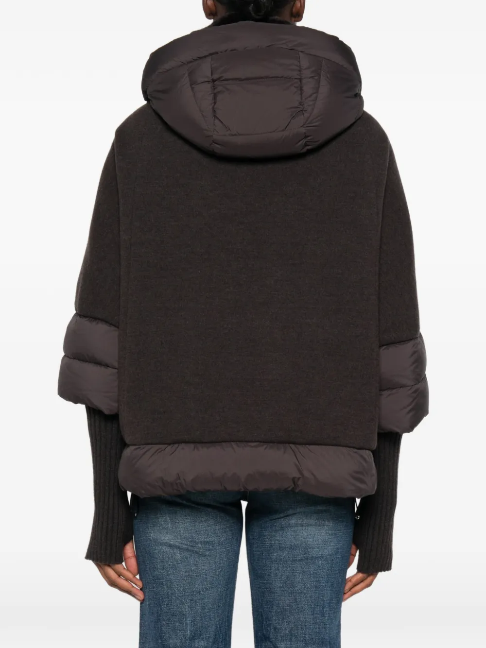 Moorer Medea hooded panelled jacket Bruin