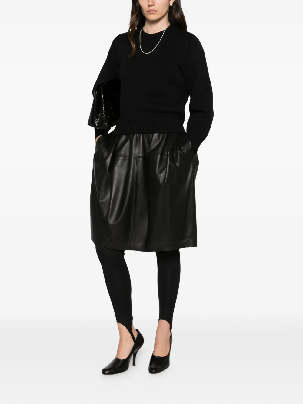 TOTEME Cropped katoenen trui Zwart