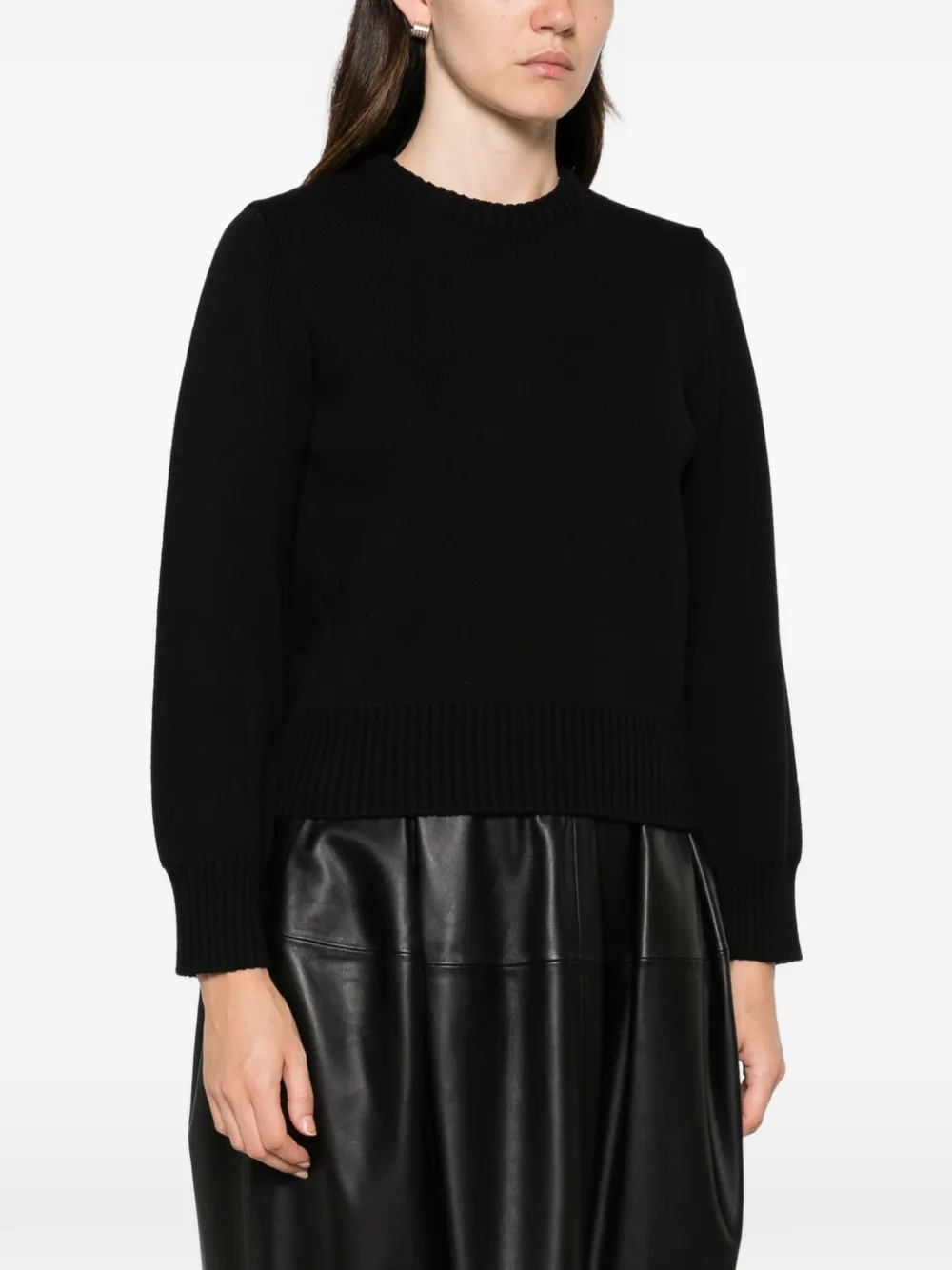 TOTEME Cropped katoenen trui Zwart