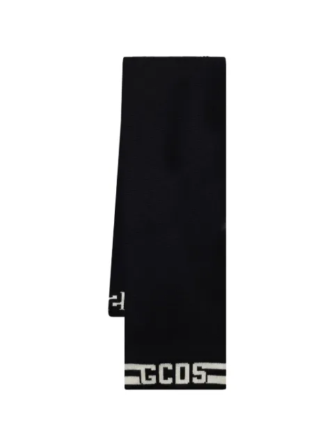 GCDS écharpe en maille à logo en jacquard