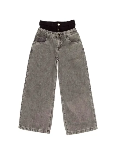 Miss Grant Kids Wide-Leg-Jeans im Layering-Look