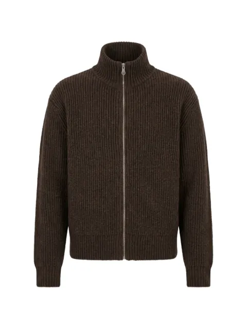 Berner Kühl shrunk full-zip ribbed-knit cardigan