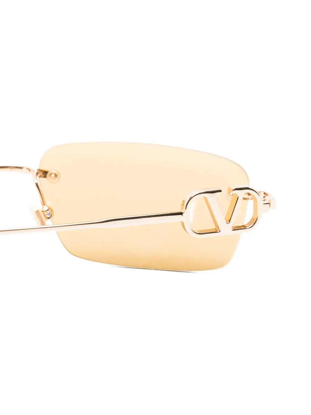 VALENTINO GARAVANI EYEWEAR VLogo Signature zonnebril met rechthoekig montuur Goud
