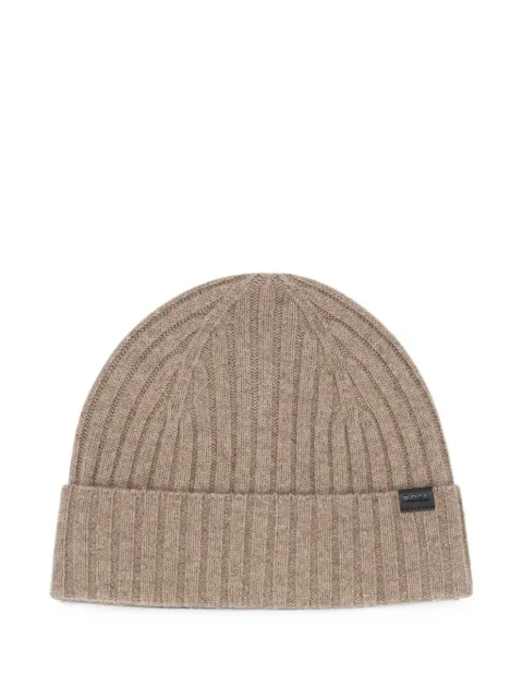 BOSS ribbed-knit beanie hat
